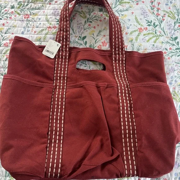 NWT Free People Caravan Canvas Tote in Terracotta - Picture 5 of 7